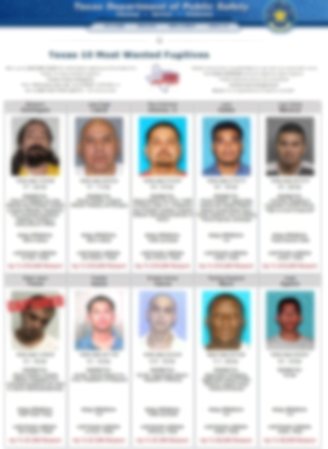 Texas 10 Most Wanted